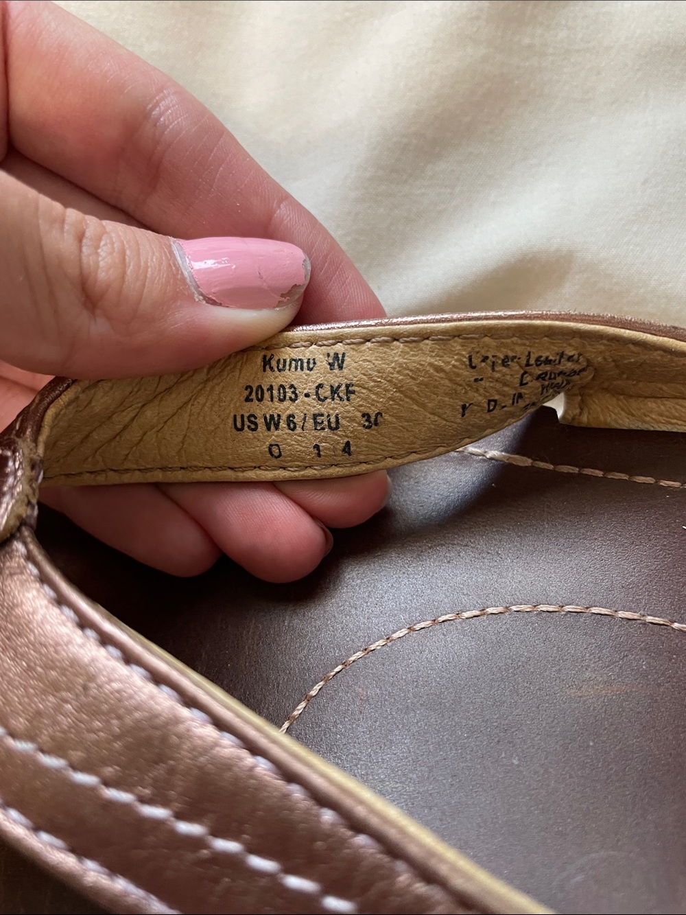 OluKai Brown Leather Flip-Flop Sandals - Picture 3 of 3